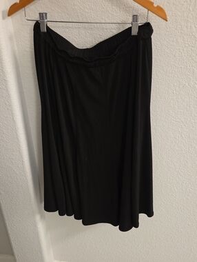 George Black Midi A-Line Skirt
